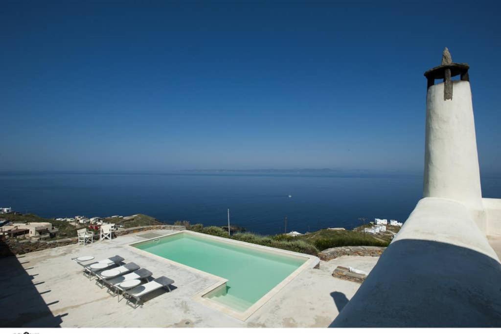 Spectacular Sunset View Villa At Melissaki Ioulis エクステリア 写真
