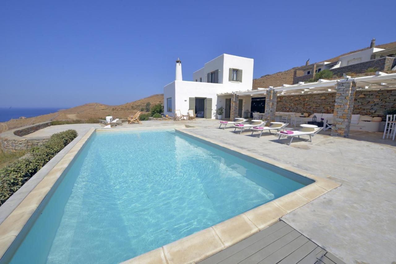 Spectacular Sunset View Villa At Melissaki Ioulis エクステリア 写真