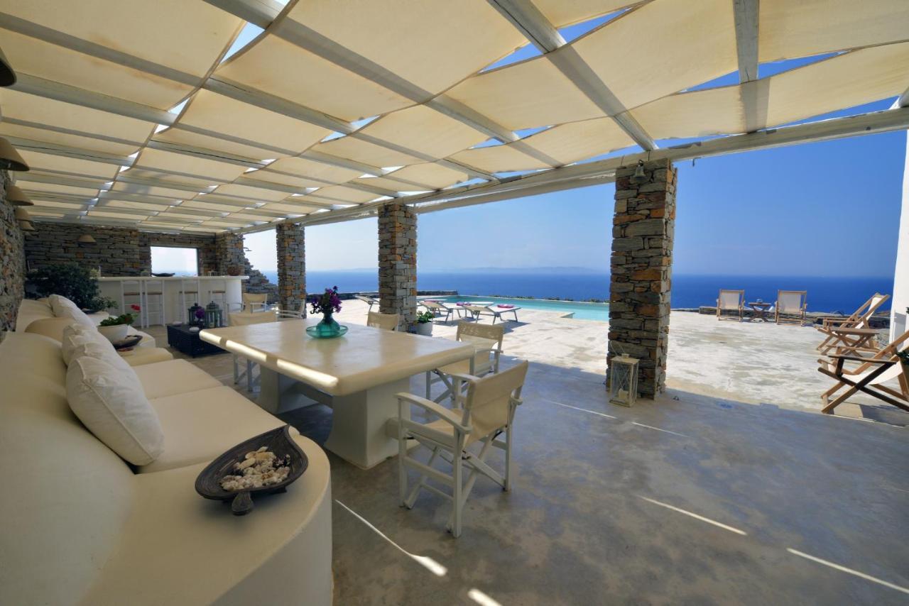 Spectacular Sunset View Villa At Melissaki Ioulis エクステリア 写真