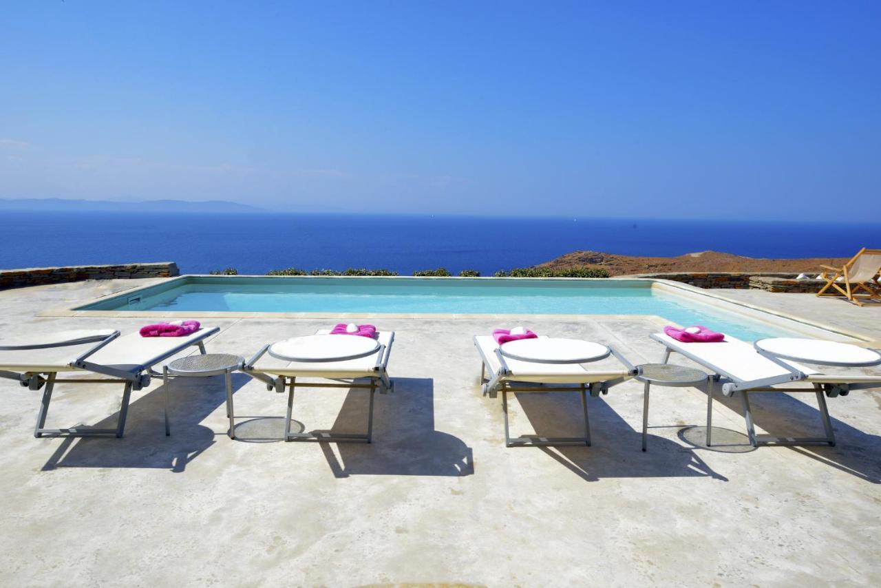 Spectacular Sunset View Villa At Melissaki Ioulis エクステリア 写真