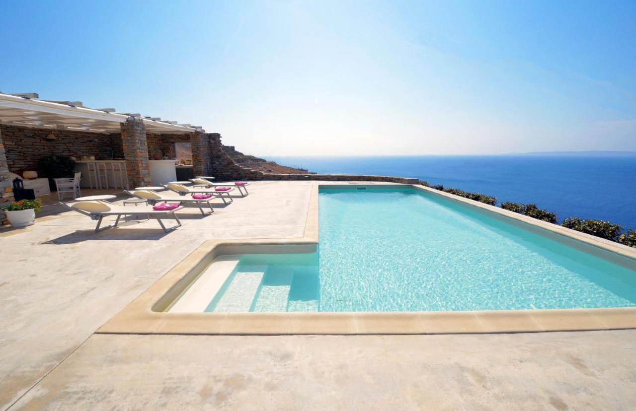 Spectacular Sunset View Villa At Melissaki Ioulis エクステリア 写真