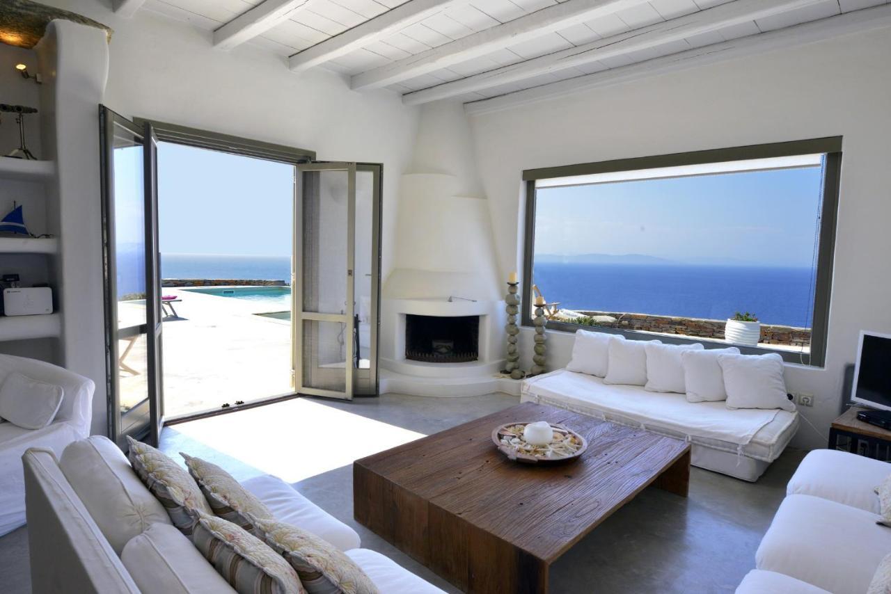 Spectacular Sunset View Villa At Melissaki Ioulis エクステリア 写真