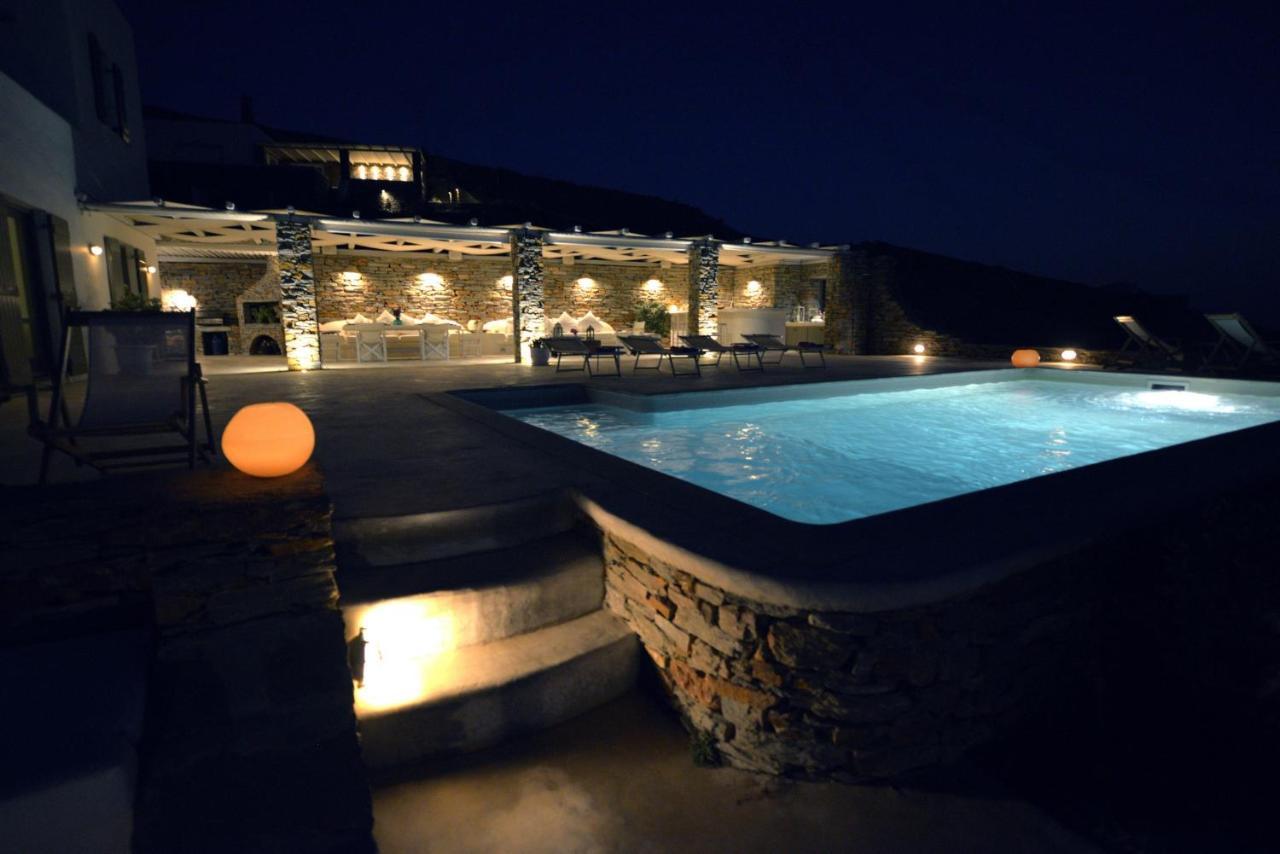 Spectacular Sunset View Villa At Melissaki Ioulis エクステリア 写真