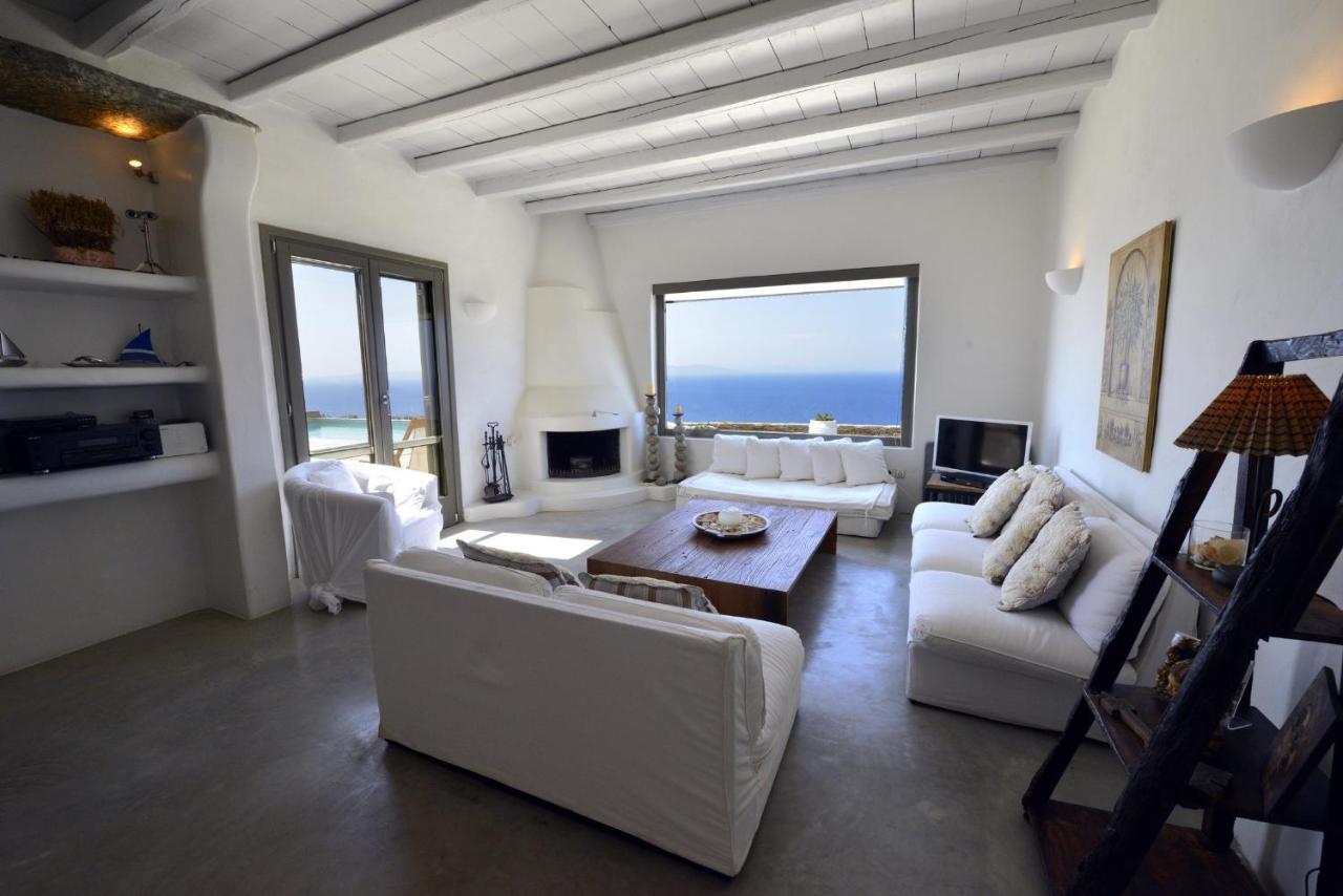 Spectacular Sunset View Villa At Melissaki Ioulis エクステリア 写真