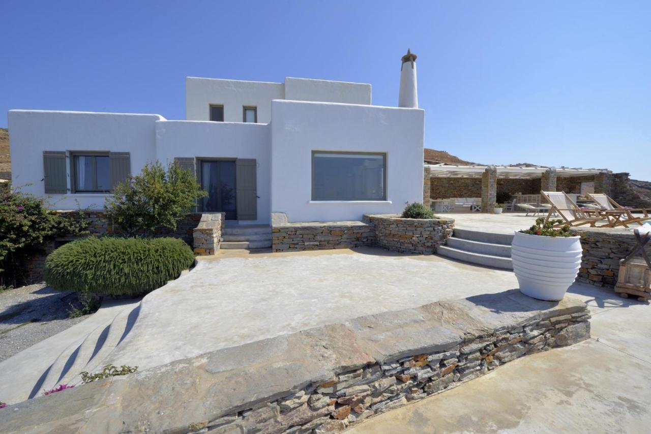Spectacular Sunset View Villa At Melissaki Ioulis エクステリア 写真