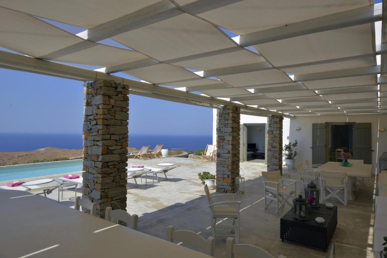 Spectacular Sunset View Villa At Melissaki Ioulis エクステリア 写真