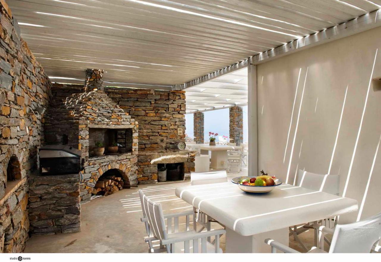 Spectacular Sunset View Villa At Melissaki Ioulis エクステリア 写真