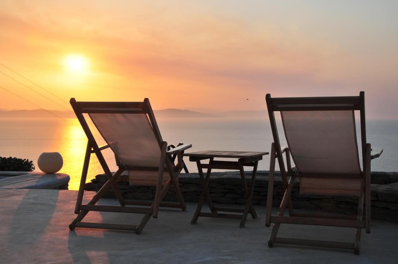Spectacular Sunset View Villa At Melissaki Ioulis エクステリア 写真