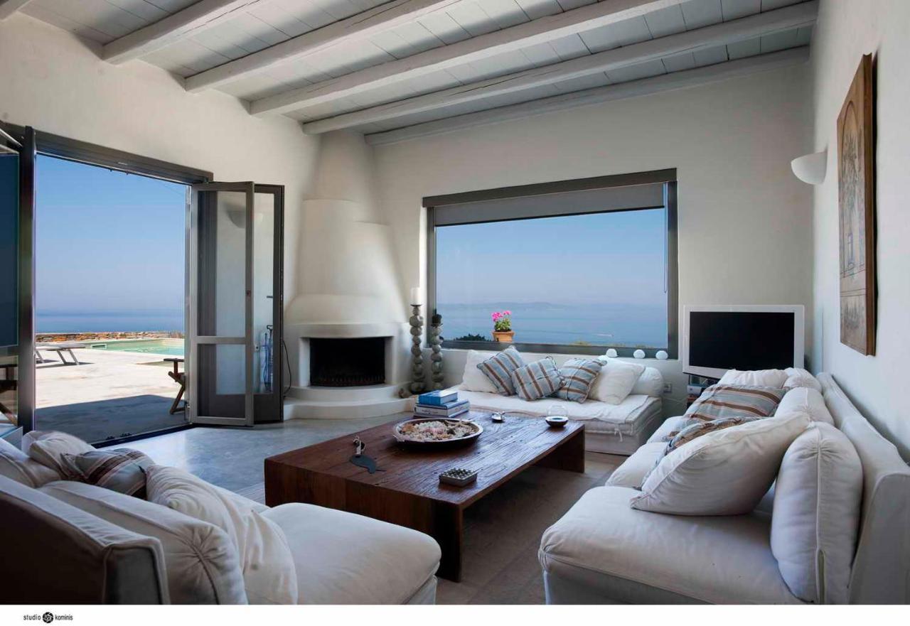 Spectacular Sunset View Villa At Melissaki Ioulis エクステリア 写真