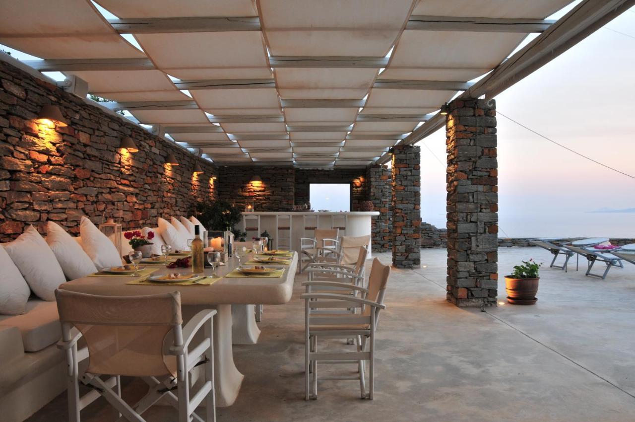Spectacular Sunset View Villa At Melissaki Ioulis エクステリア 写真