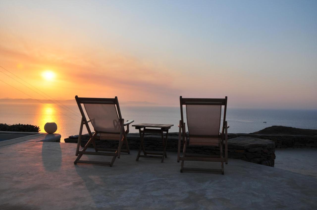 Spectacular Sunset View Villa At Melissaki Ioulis エクステリア 写真