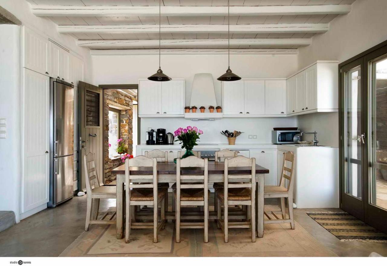 Spectacular Sunset View Villa At Melissaki Ioulis エクステリア 写真
